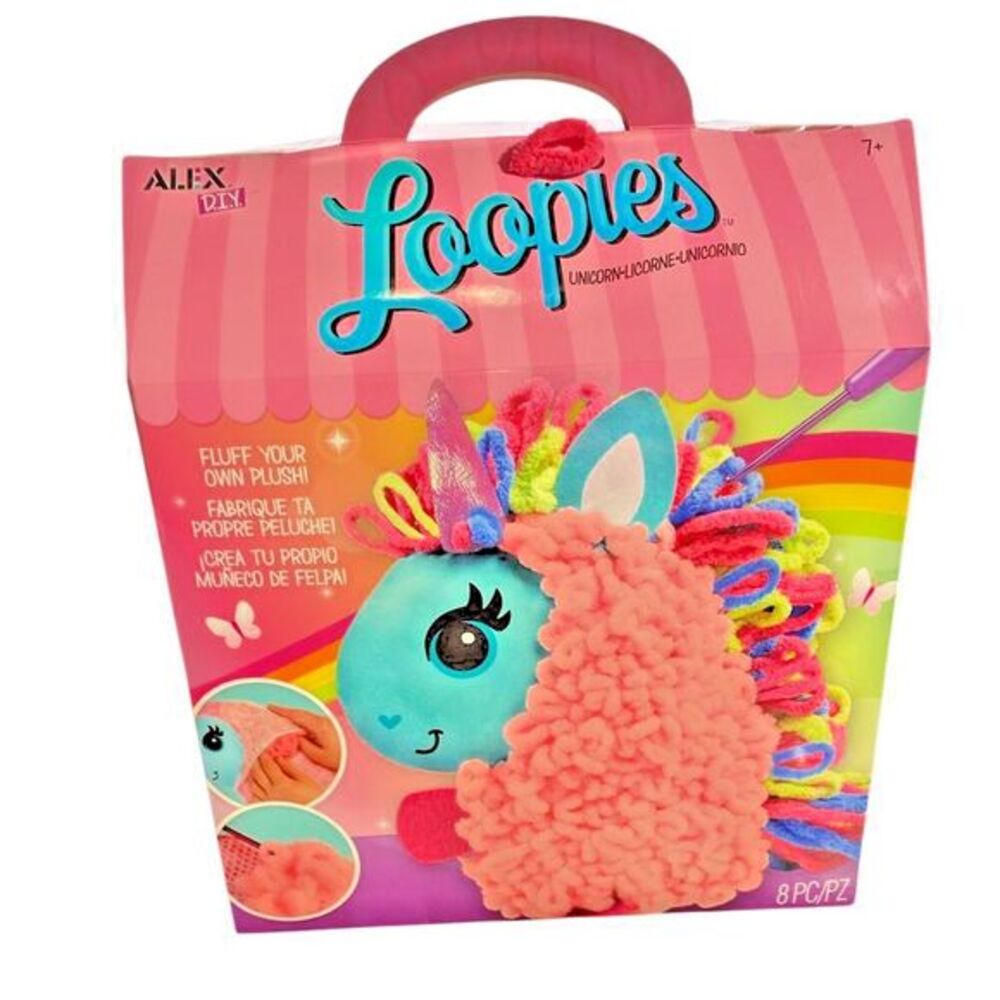 Alex Loopies Yarn and Plush Unicorn Kids DIY Craft‎ Kit